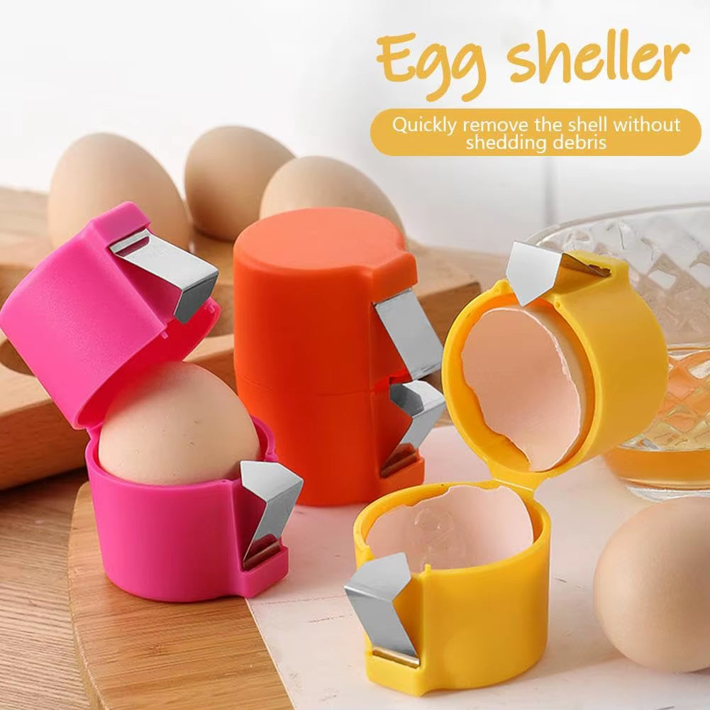 1/2Pcs Egg Shell Opener Egg Cracker for Raw Eggs Hard Boiled Egg Peeler Egg Cube Egg Separator Handheld Tool Kitchen Gadgets